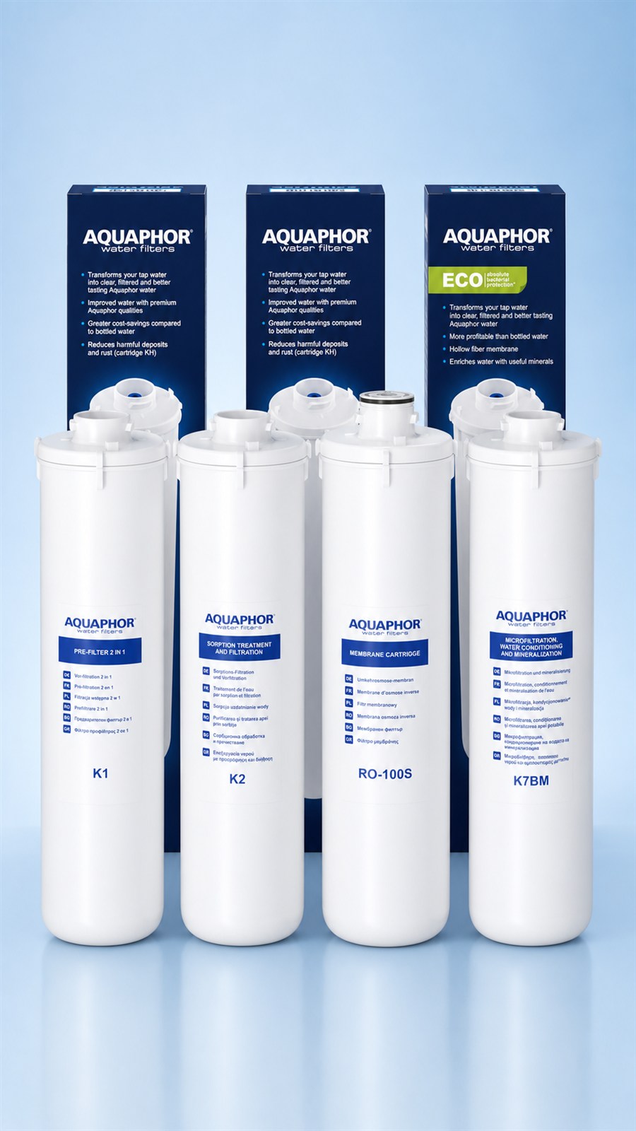 Originální moduly AQUAPHOR K1, K2, RO-100S a K7BM pro RO-102S