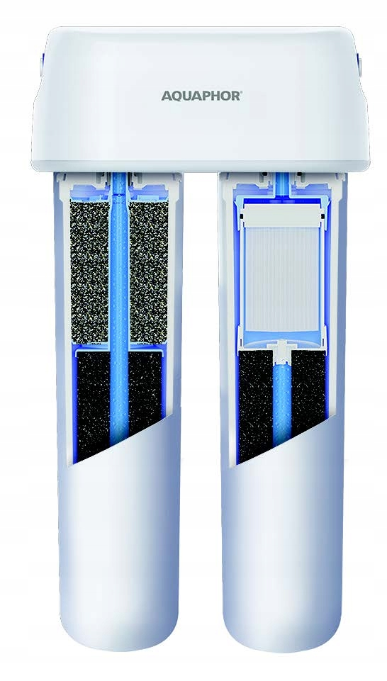Průřez filtračními vložkami AQUAPHOR Duo HF Pro