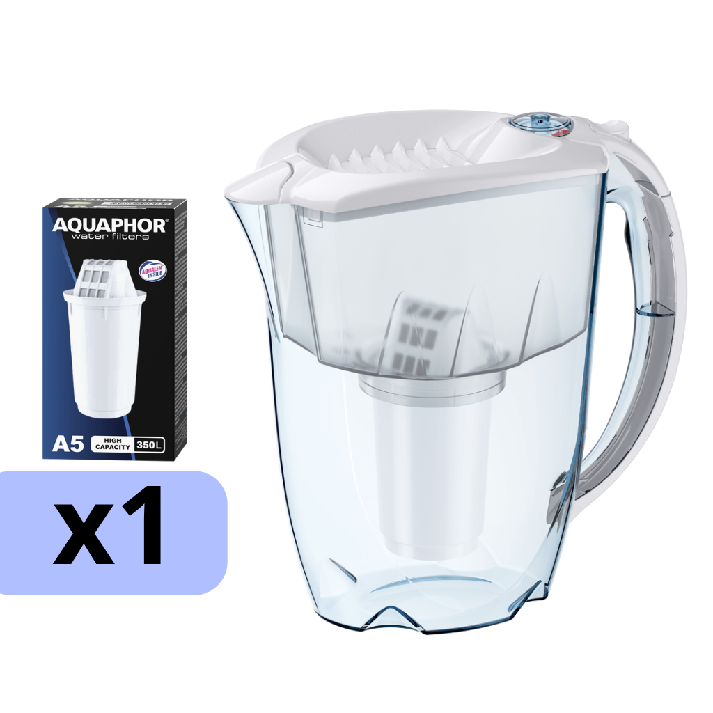 [1-212311] AQUAPHOR filtrační konvice Prestige A5 + 1 vložka A5 (třešňově červená)