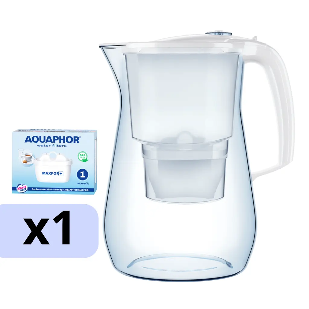 [1-212316] AQUAPHOR filtrační konvice Onyx + 1 vložka MAXFOR+ (bílá)