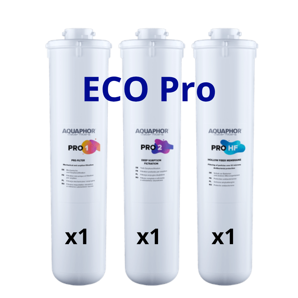 [531112] AQUAPHOR ECO Pro – kompletní sada filtračních vložek (Pro 1 + Pro 2 + Pro HF)