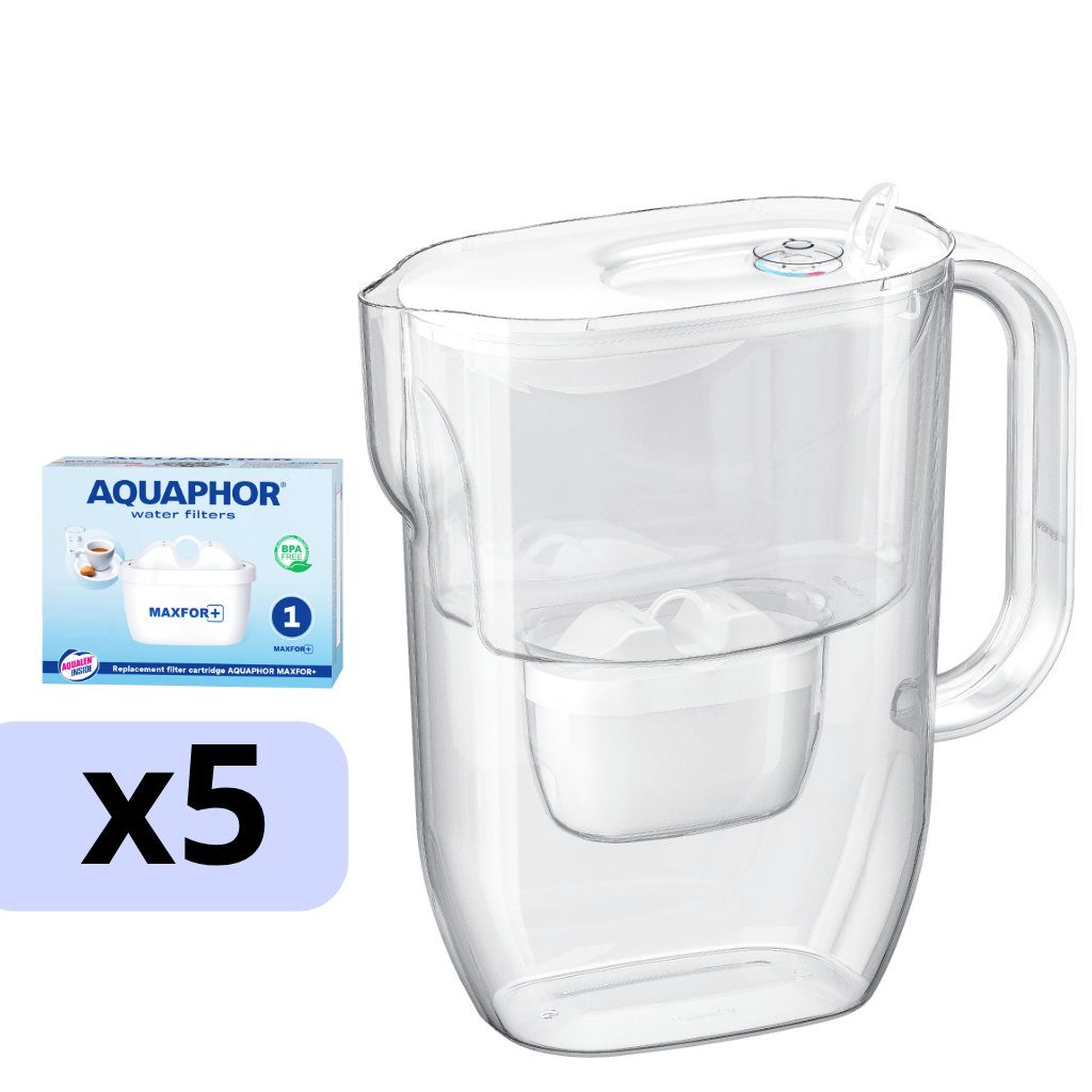 AQUAPHOR filtrační konvice Fresh se 6 vložkami MAXFOR+ včetně 5 náhradních