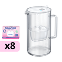 AQUAPHOR skleněná filtrační konvice GLASS MAXFOR+ Mg + 8 filtrů